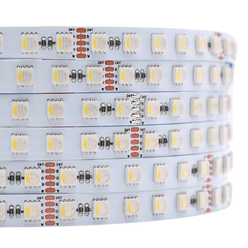 24V 10mm 4 In 1 RGBW LED Strip 480 Lights 16ft Roll